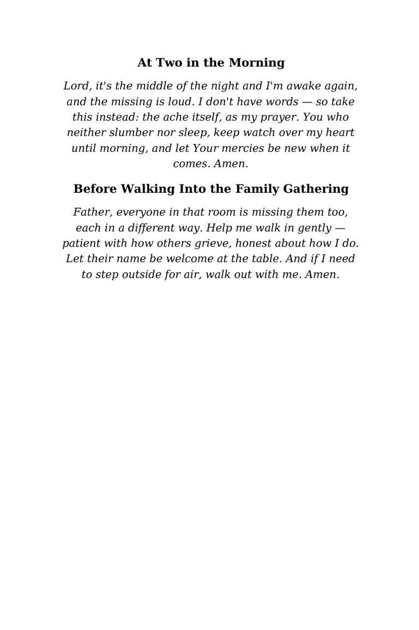Prayers When Words Won't Come — short prayers for the hardest moments