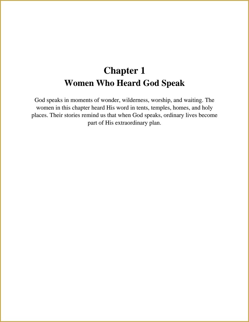 Volume 2 — a chapter opener, one of ten themed chapters of women of the Bible