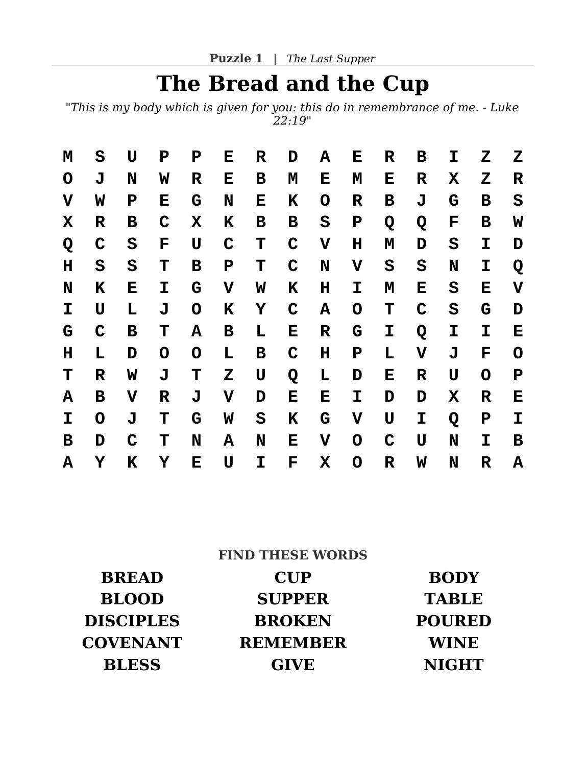 A large-print Bible word search puzzle page