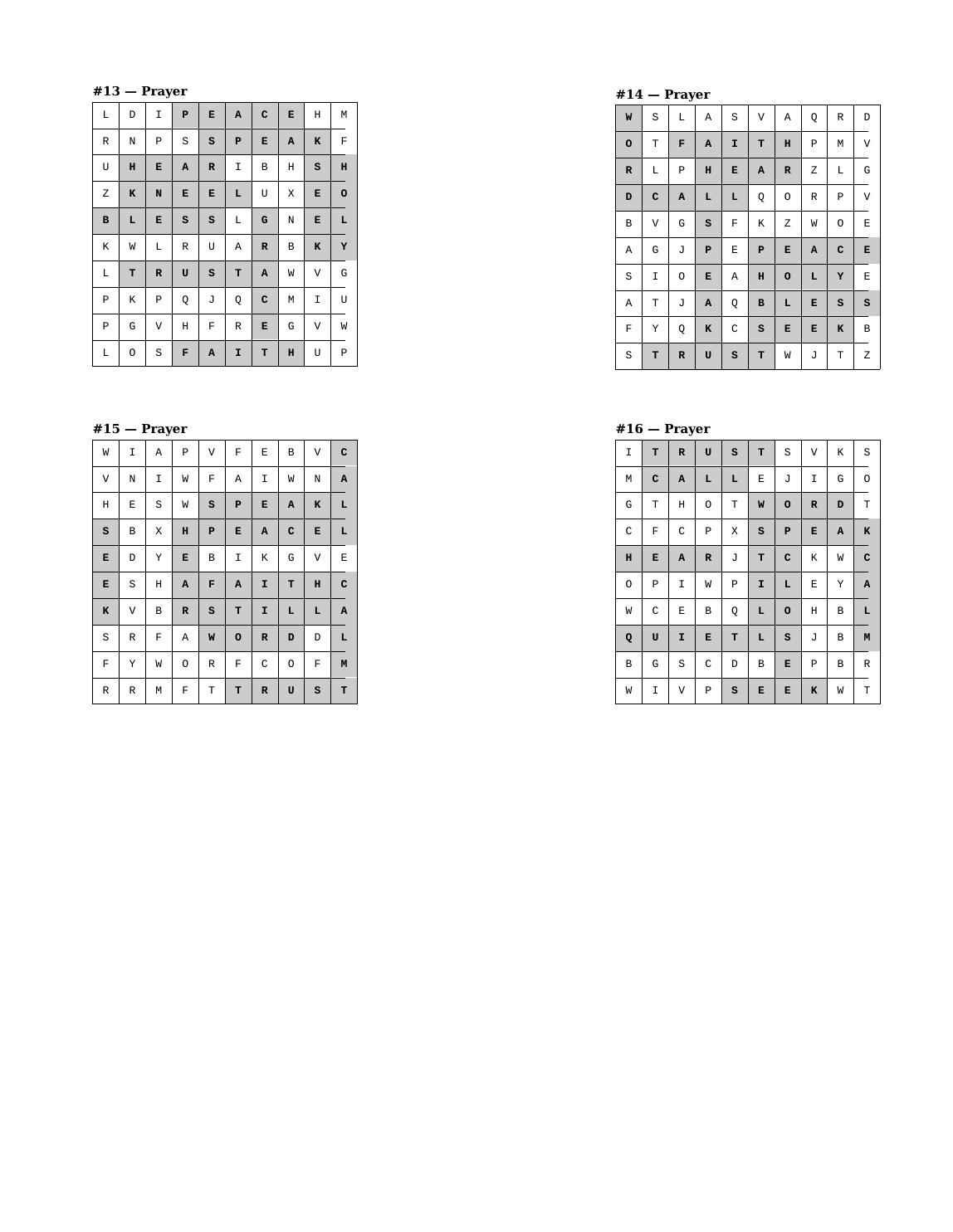 The answer keys, included at the back of the book