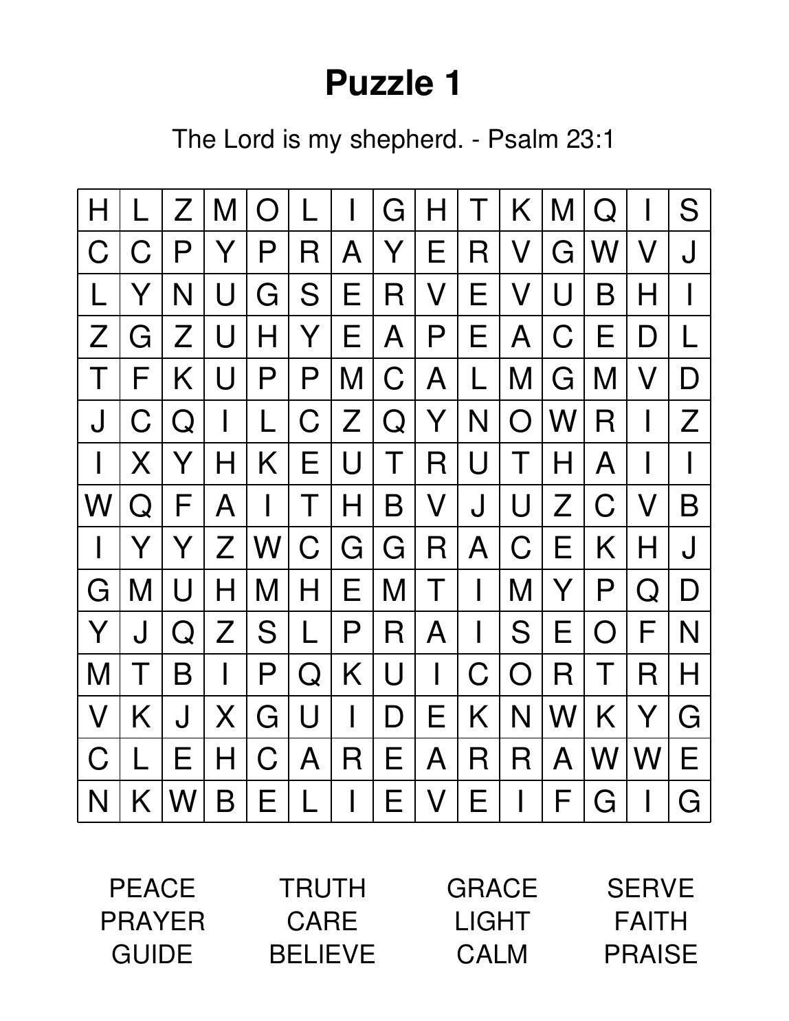 A large-print Bible word search puzzle page