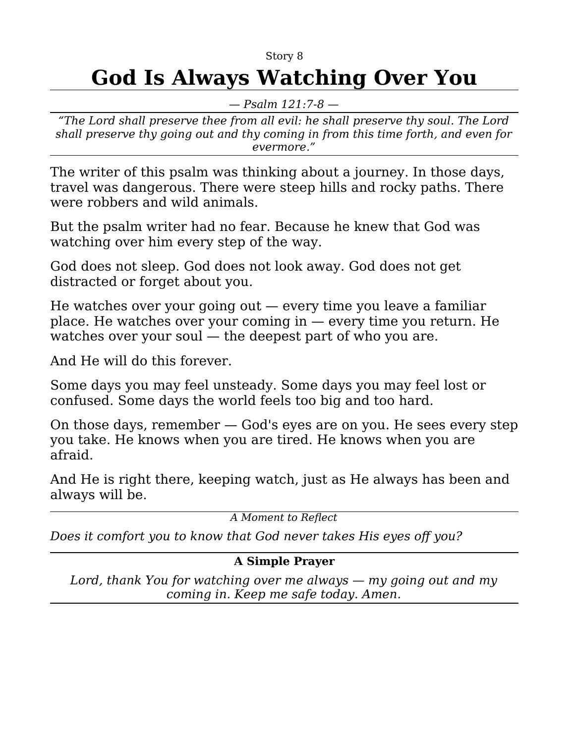 Another comforting Bible story in large print