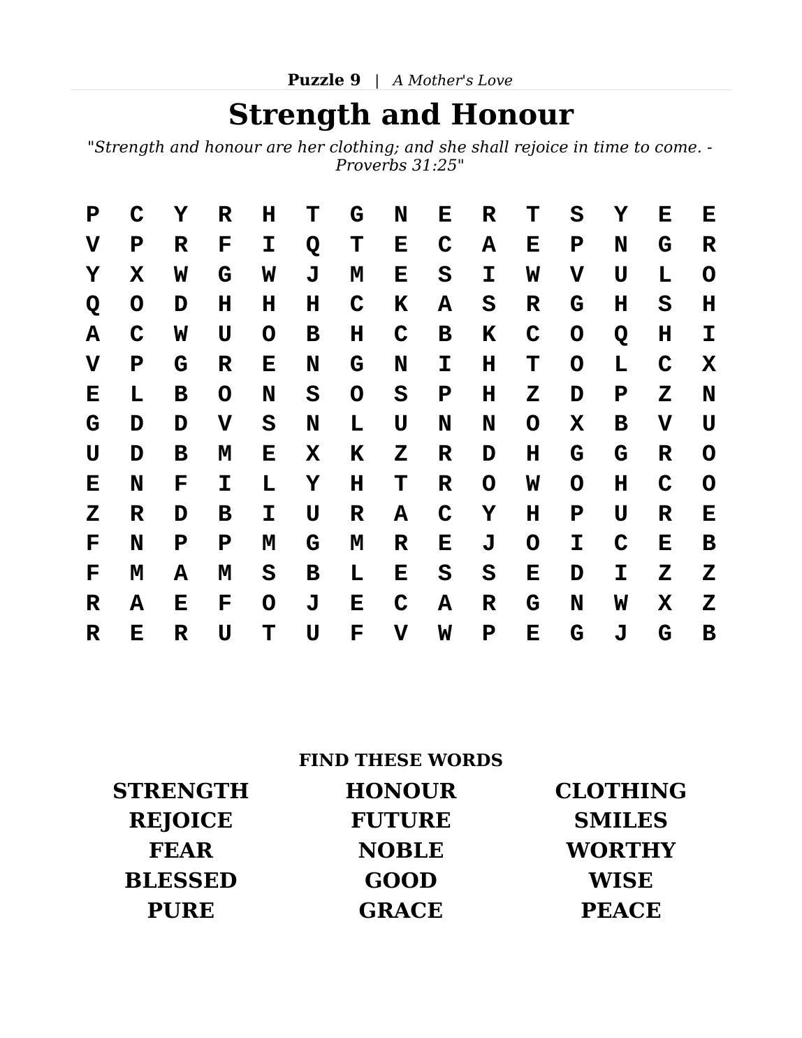 One more large-print Mother's Day puzzle