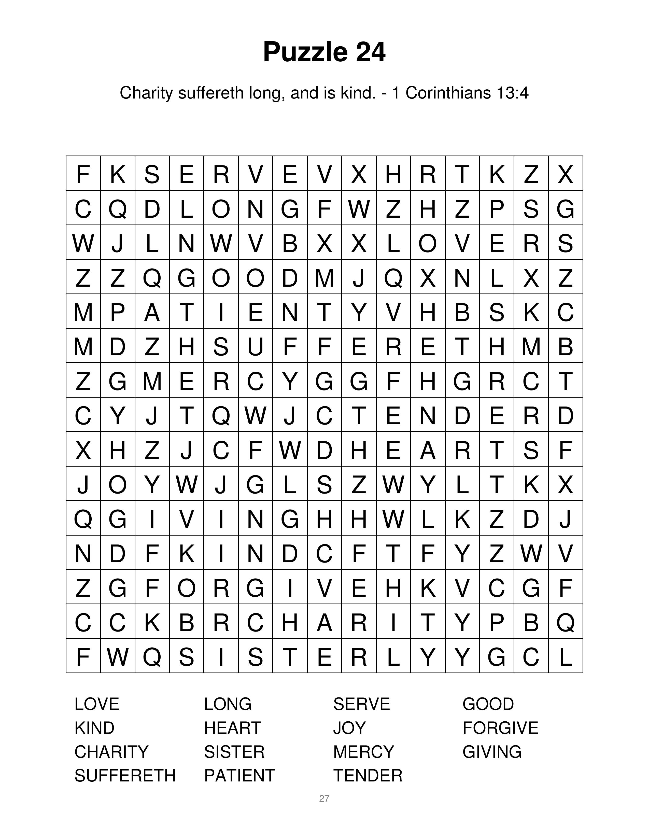 Volume 2 — Puzzle 24, a faith-themed word search with Scripture
