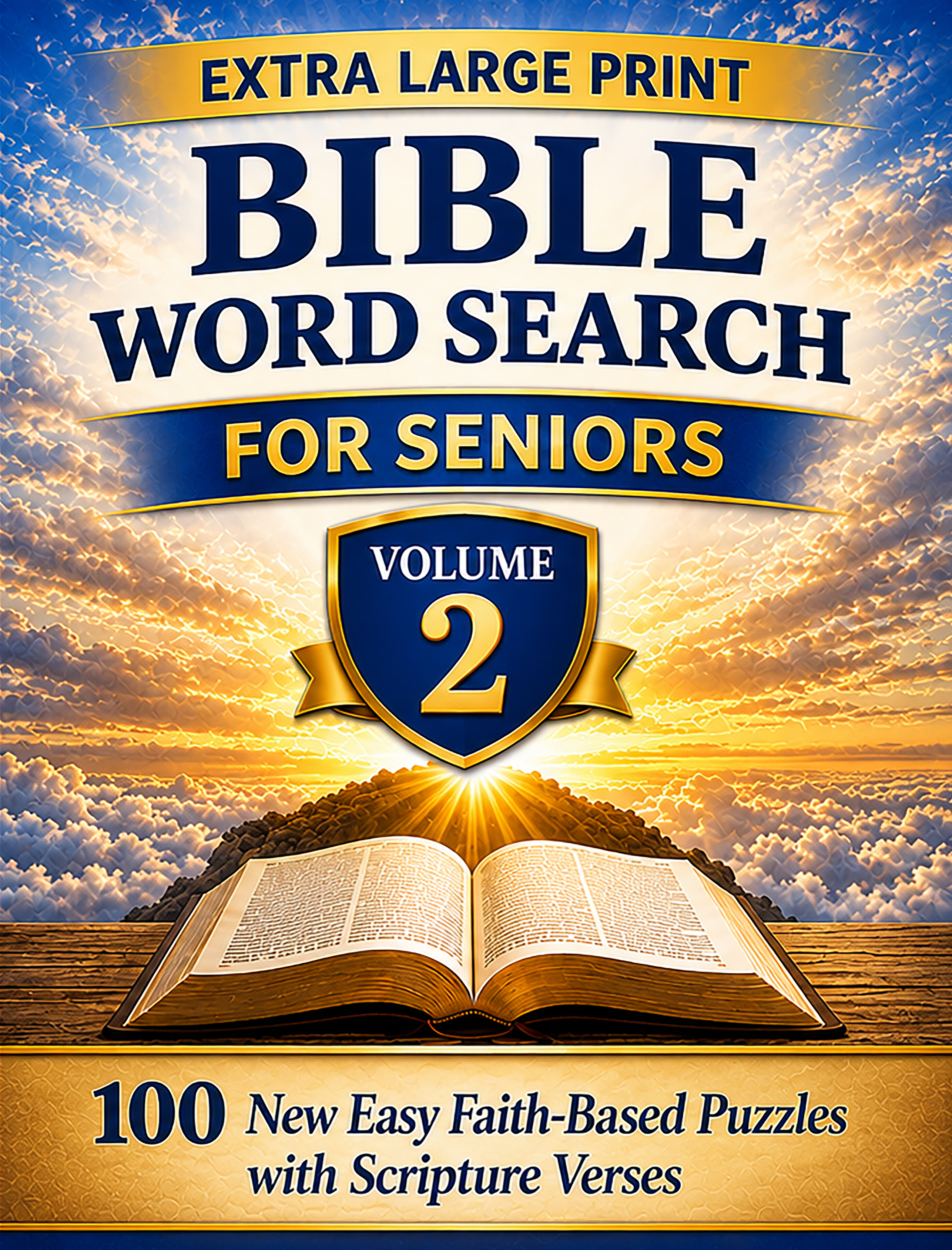 Extra Large Print Bible Word Search for Seniors — Volume 2 — book cover