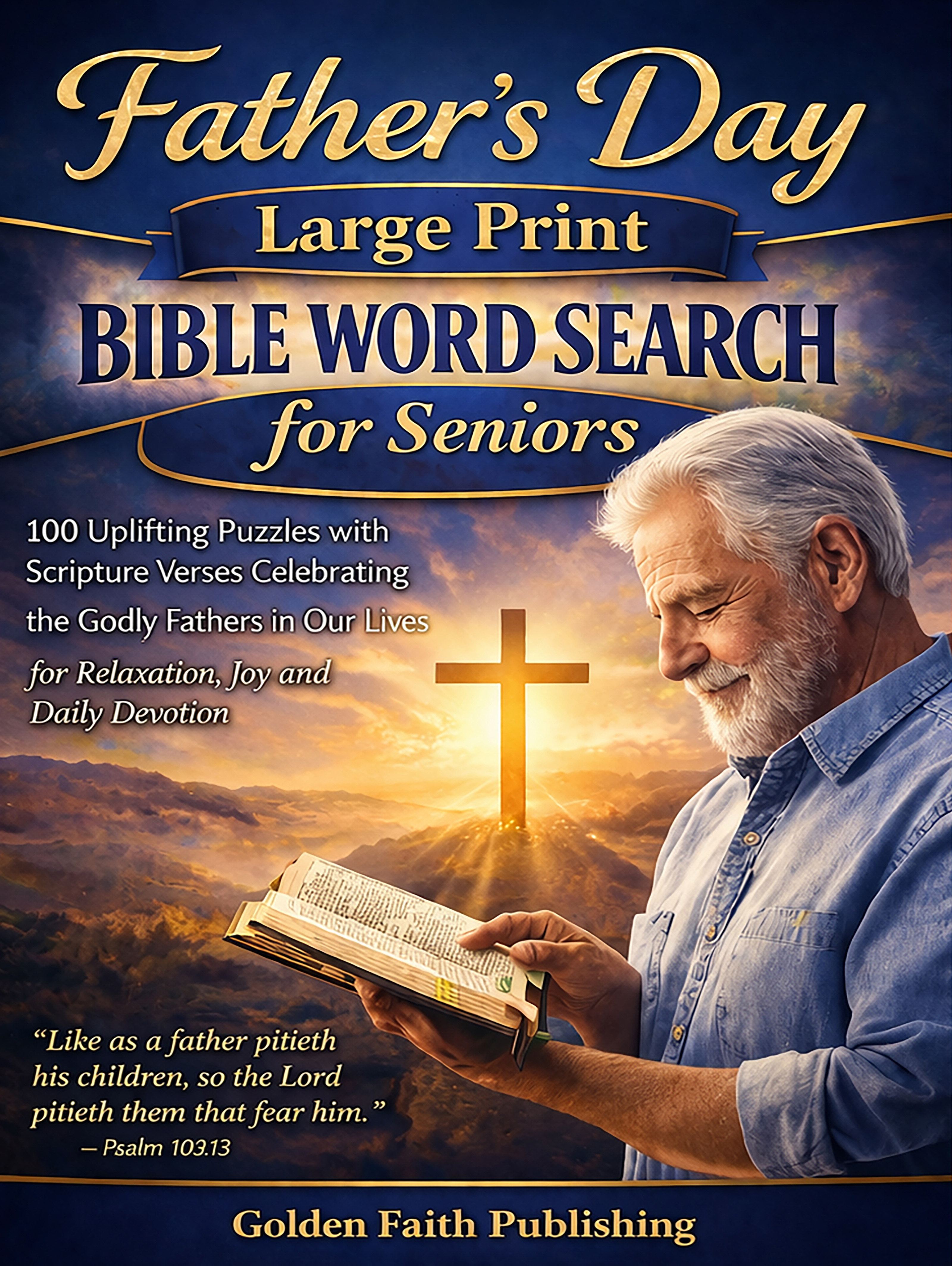 Father's Day Large Print Bible Word Search for Seniors