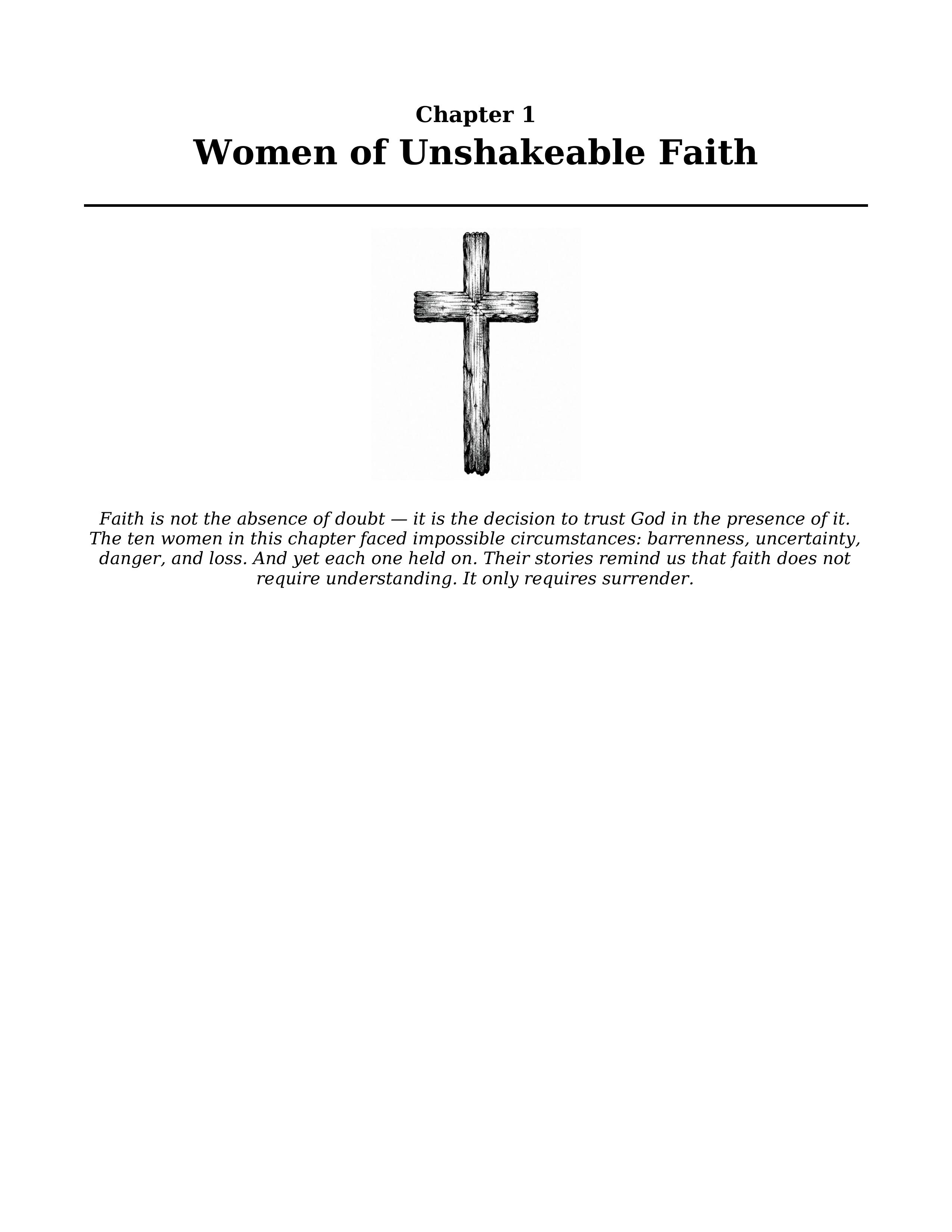 Inspirational Women of the Bible — Chapter 1 opener, Women of Unshakeable Faith