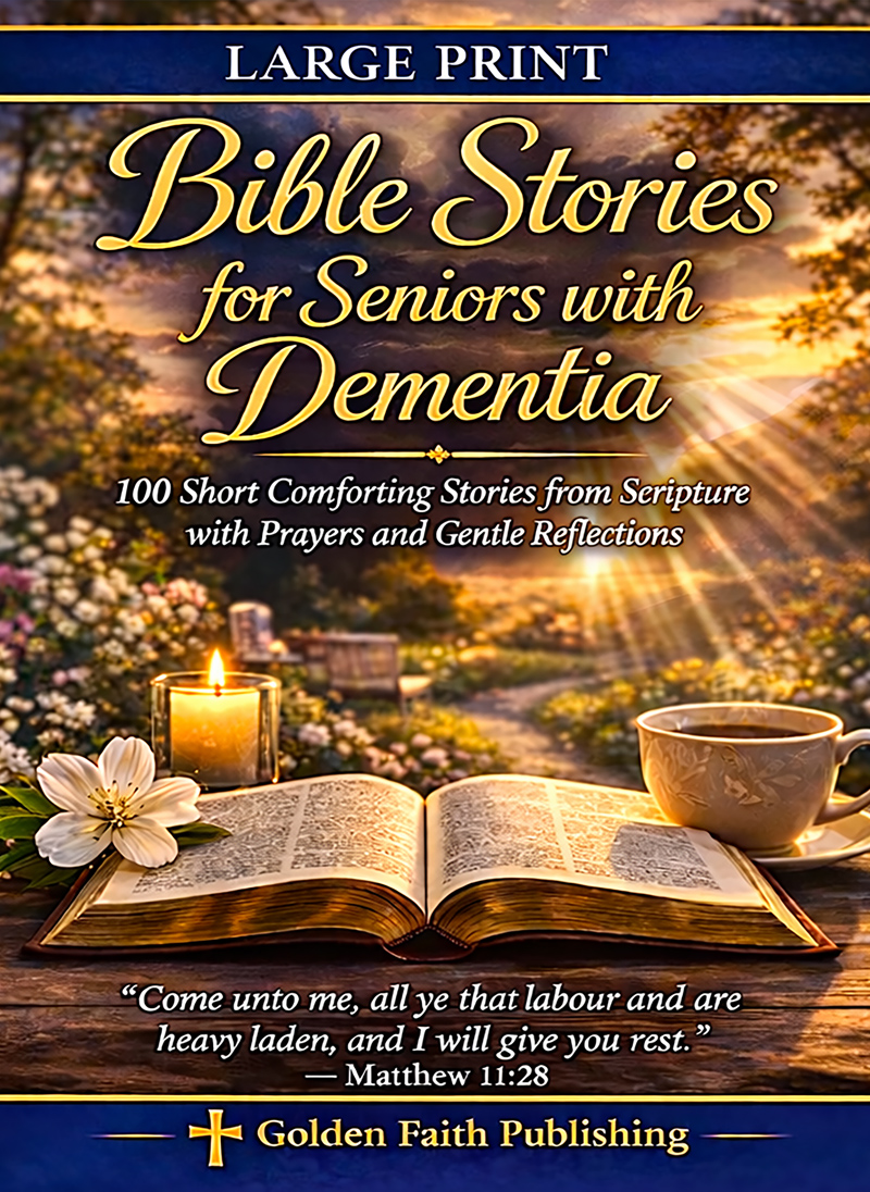 Large Print Bible Stories for Seniors with Dementia cover