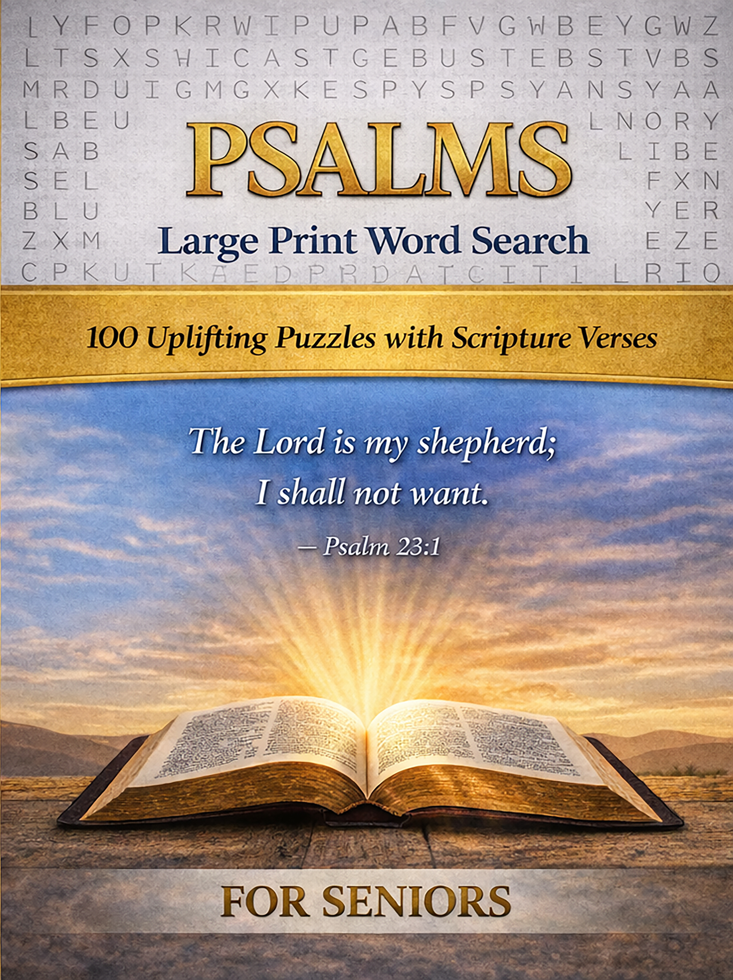 Large Print Psalms Word Search for Seniors