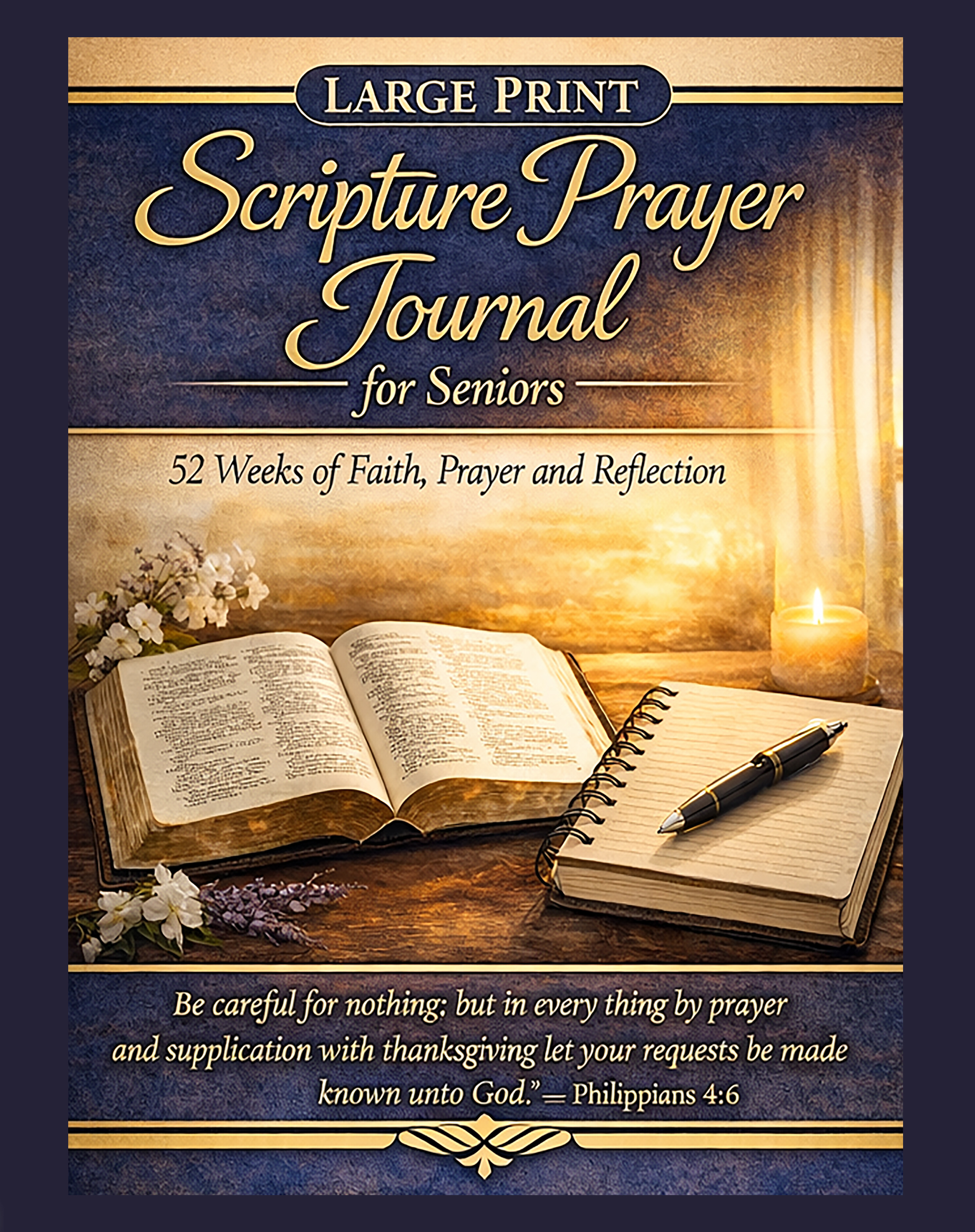 Large Print Scripture Prayer Journal for Seniors