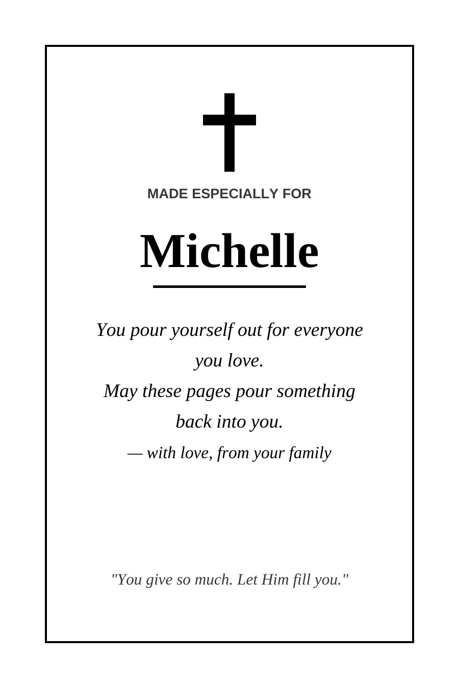 Personalized dedication page
