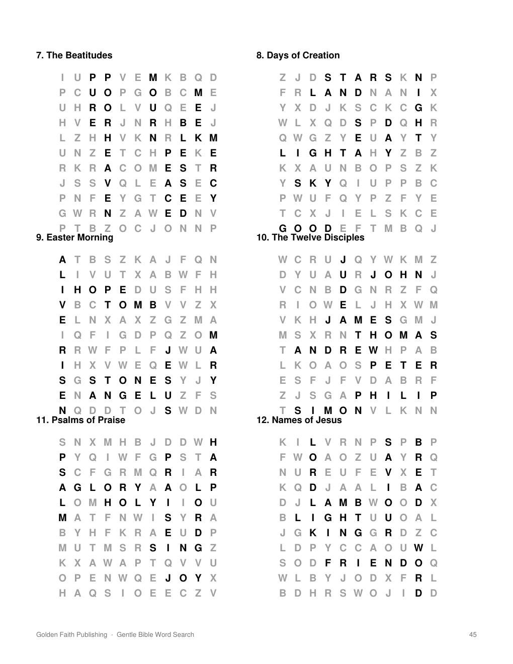 Answer key pages