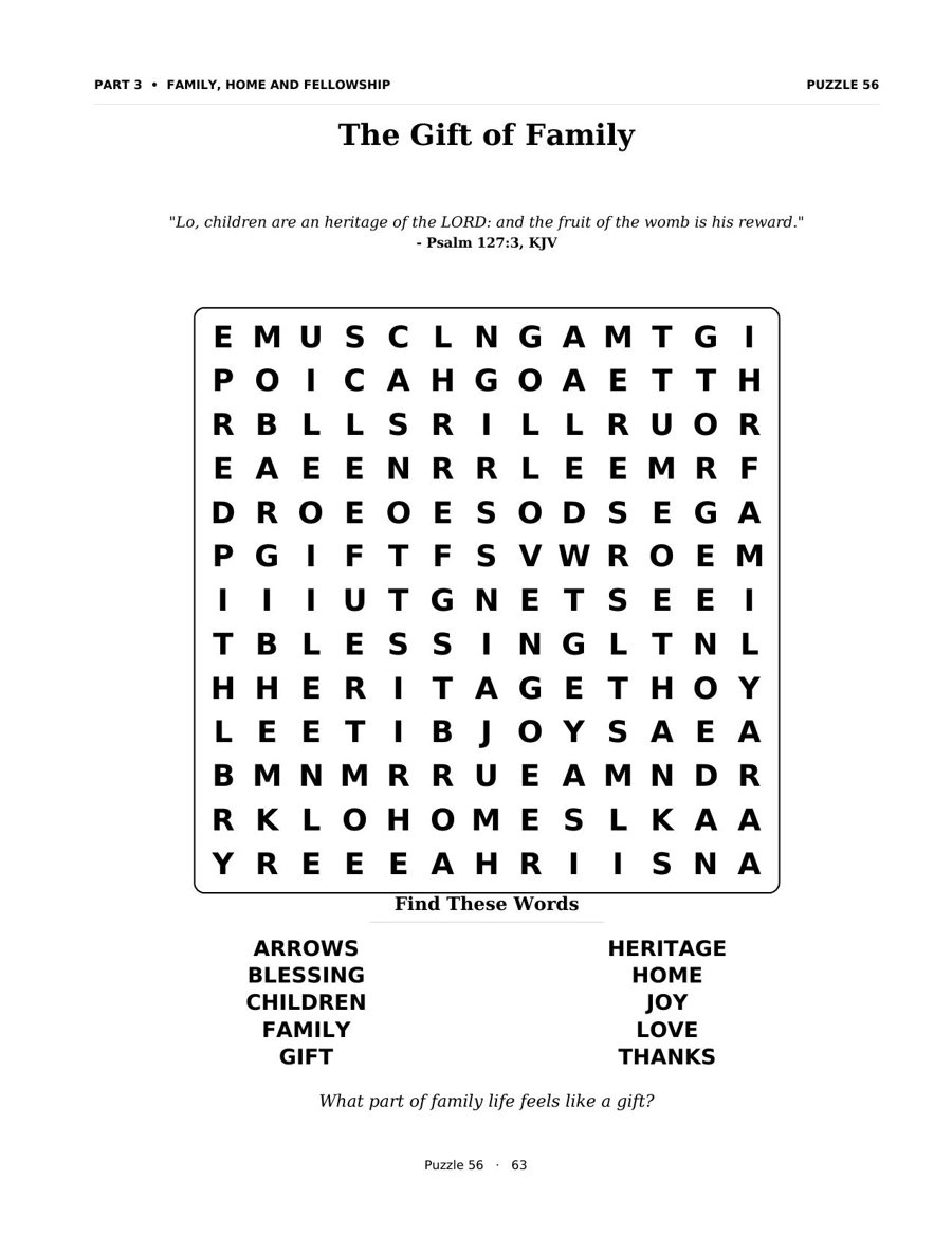 Another of the 100 large-print gratitude puzzles
